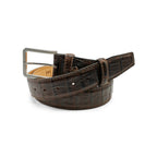 Huxley Tanner "McEnroe" Mock Alligator Texture Leather Belt