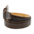 Huxley Tanner "McEnroe" Mock Alligator Texture Leather Belt