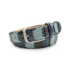 Huxley Tanner "Montana" Patchwork Alligator Texture Leather Belt