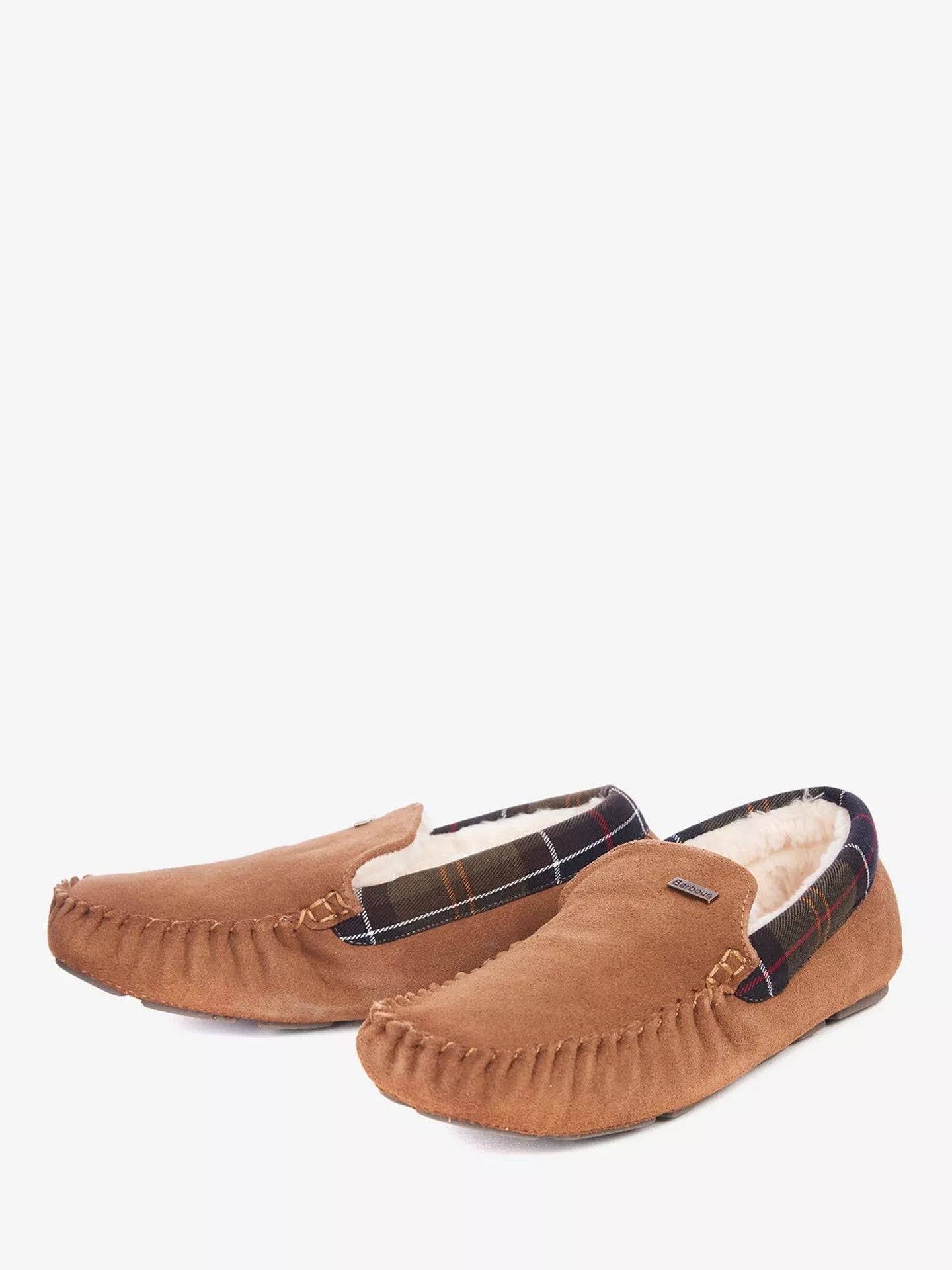 Barbour Monty Moccasin Slipper - Camel Suede