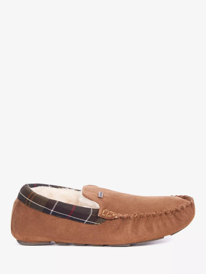 Barbour Monty Moccasin Slipper - Camel Suede