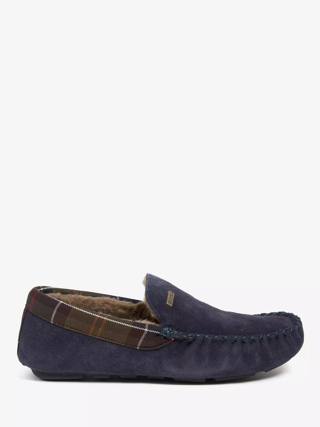Barbour Monty Moccasin Slipper - Navy Suede