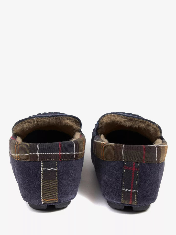 Barbour Monty Moccasin Slipper - Navy Suede
