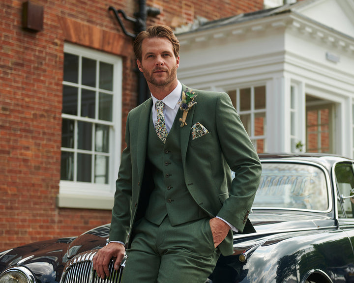 Green Flannel Lounge Suit