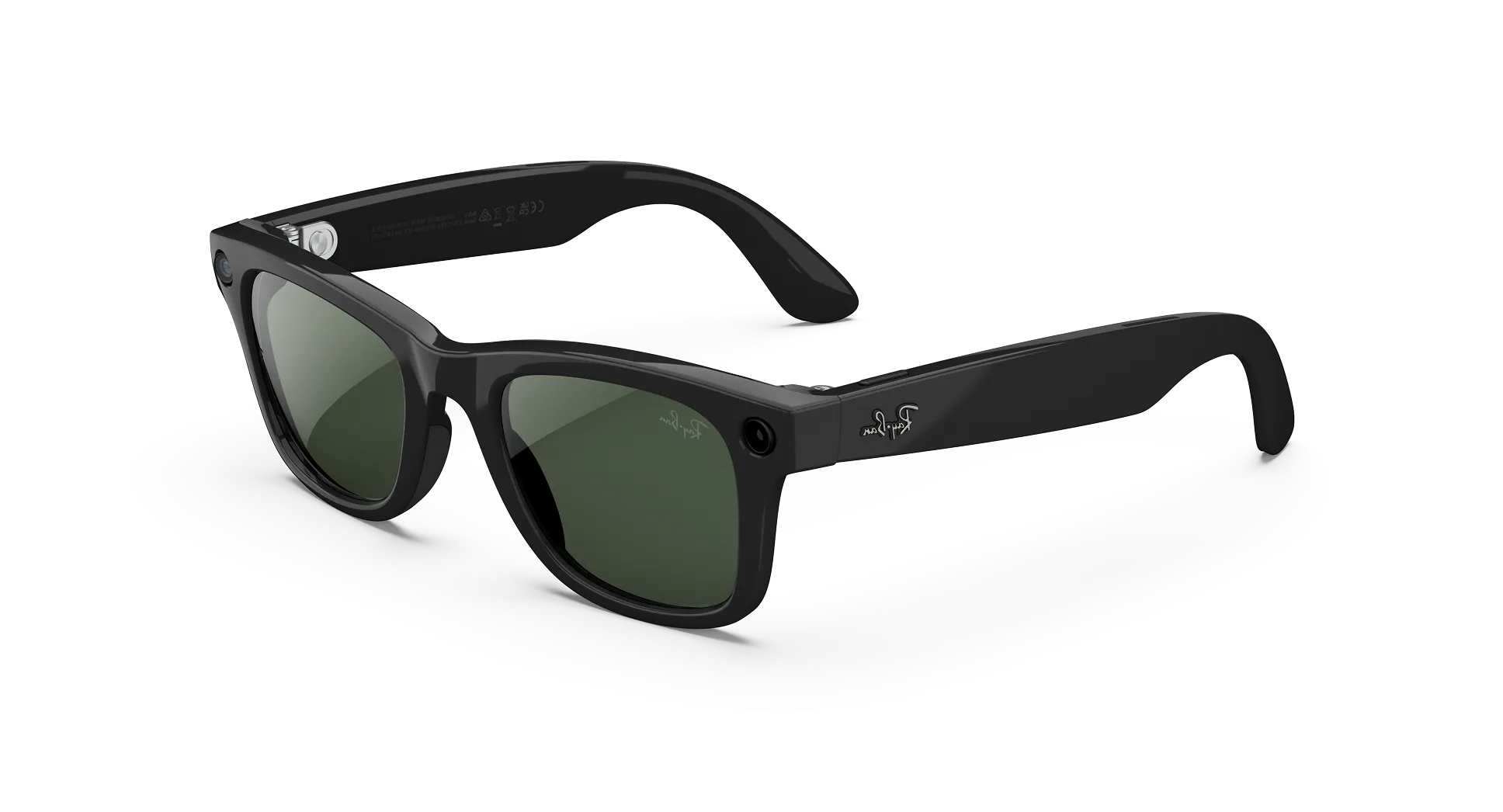 Ray-Ban META Wayfarer Gen2 - Shiny Black w/ Transition Clear to Graphite Green Lenses