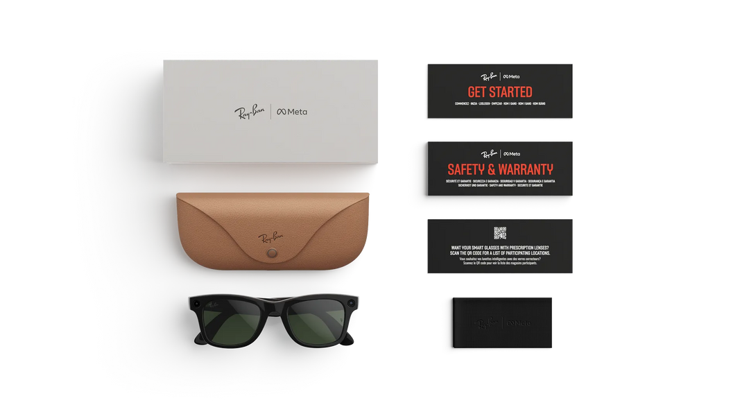Ray-Ban META Wayfarer Gen2 - Shiny Black w/ Transition Clear to Graphite Green Lenses