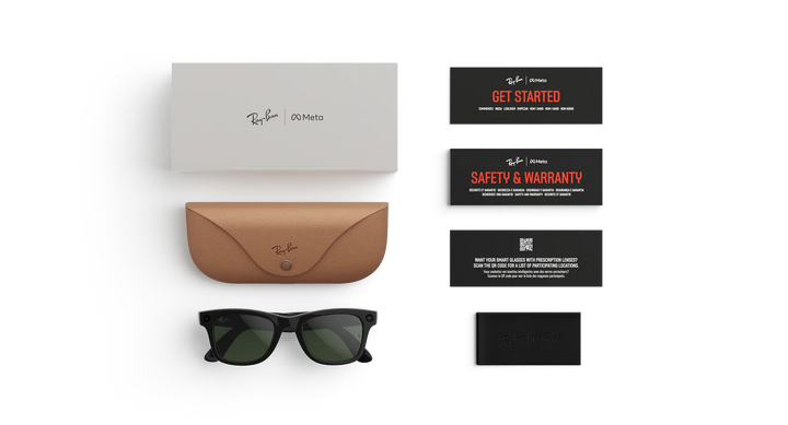 Ray-Ban META Wayfarer Gen2 - Shiny Black w/ Transition Clear to Graphite Green Lenses