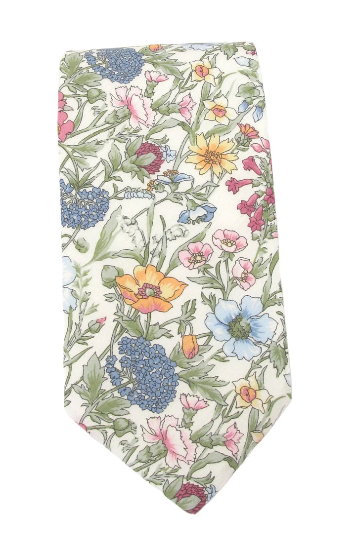 Liberty Fabric Cotton Tie - Rachel Pastel