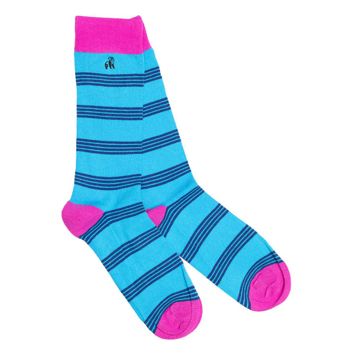 Swole Panda Striped Bamboo Socks