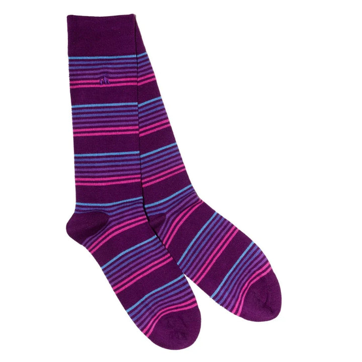 Swole Panda Striped Bamboo Socks