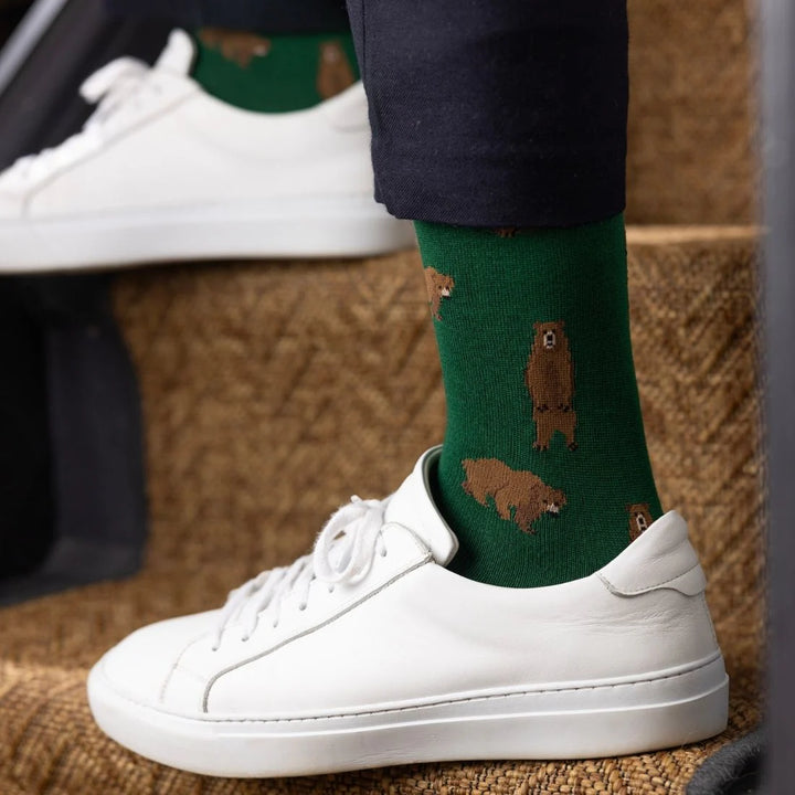 Swole Panda Brown Bear Bamboo Socks