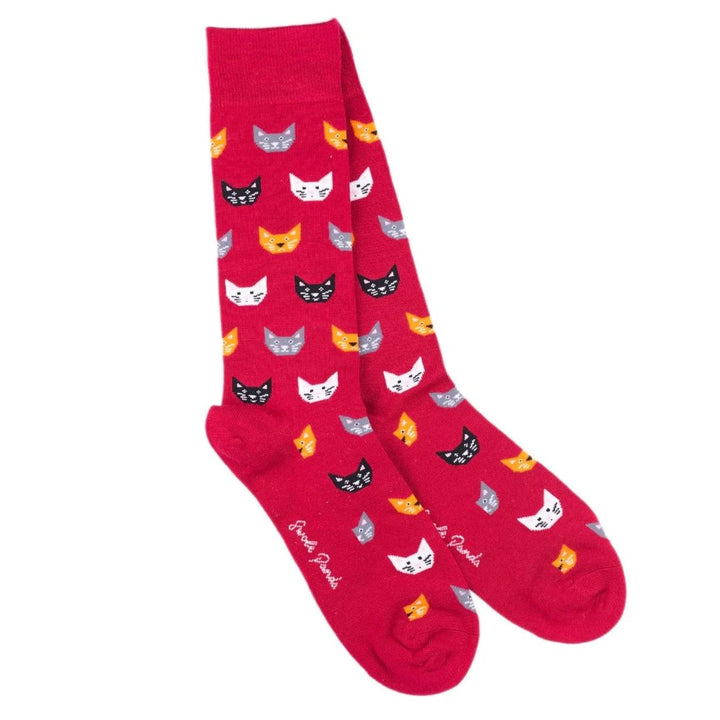 Swole Panda Red Cat Bamboo Socks