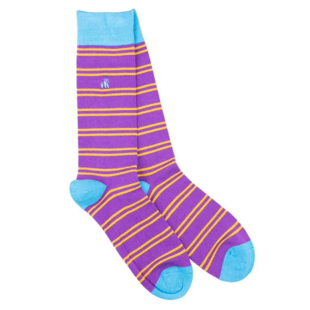 Swole Panda Striped Bamboo Socks