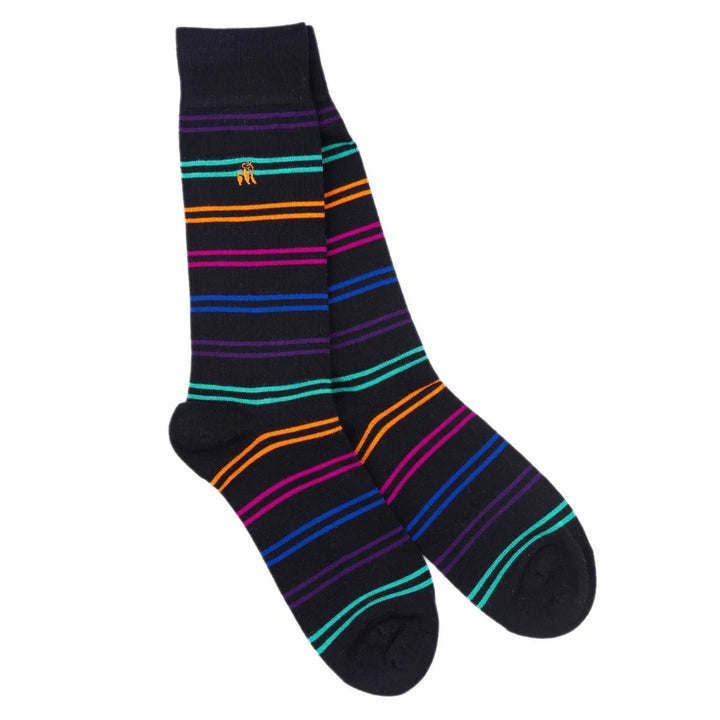 Swole Panda Striped Bamboo Socks