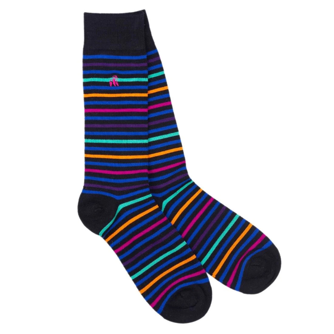 Swole Panda Striped Bamboo Socks
