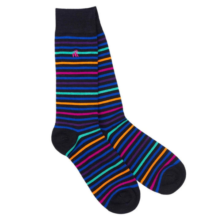 Swole Panda Striped Bamboo Socks