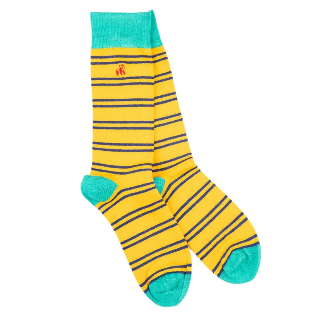 Swole Panda Striped Bamboo Socks