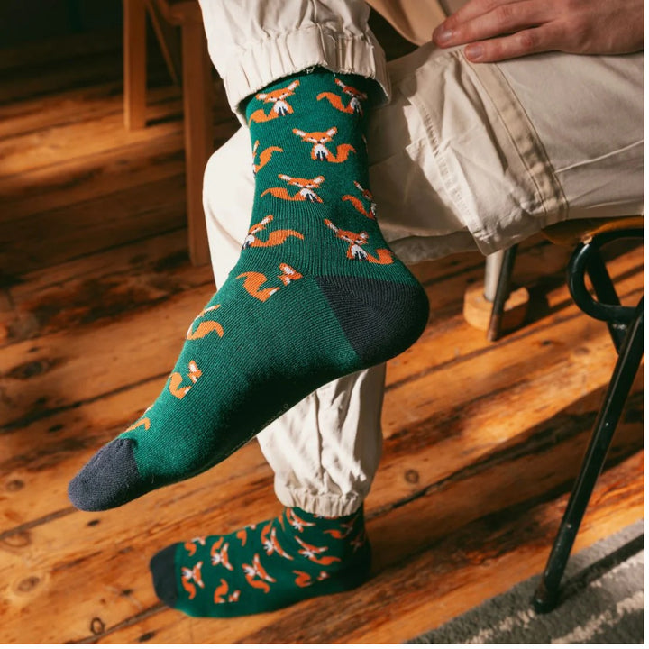 Swole Panda Mr Fox Bamboo Socks