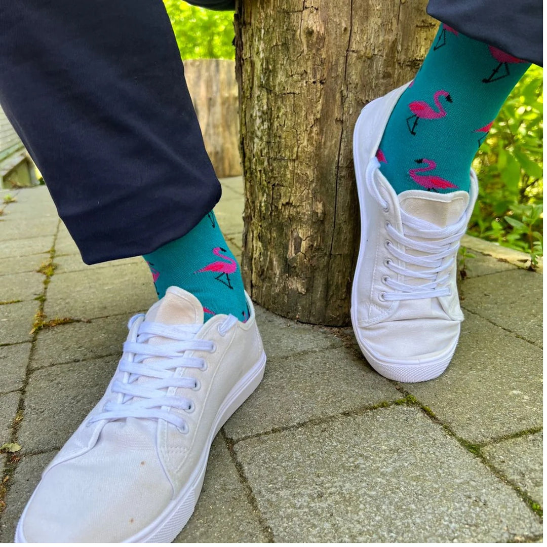 Swole Panda Flamingo Bamboo Socks
