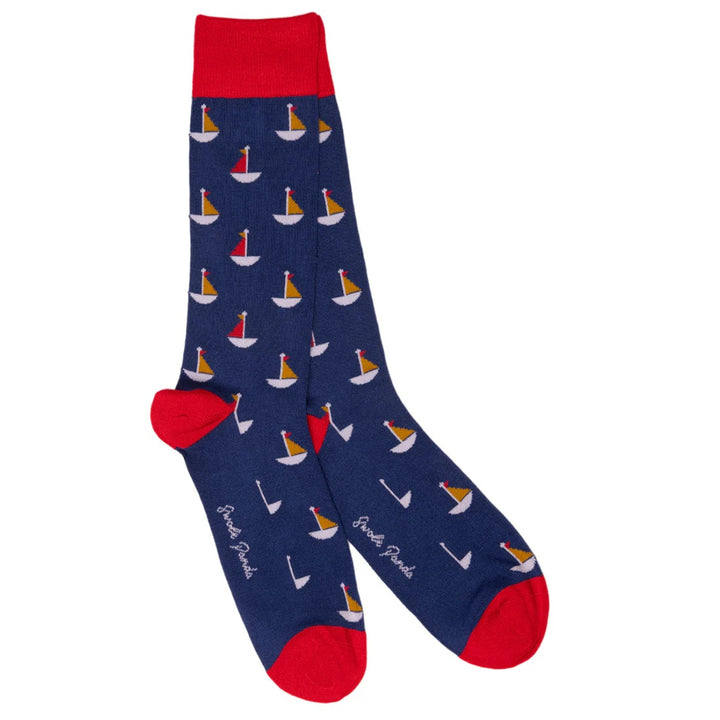 Swole Panda Sailing Boat Bamboo Socks