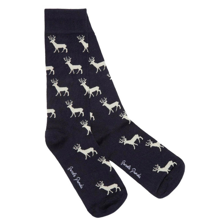 Swole Panda Blue Stag Bamboo Socks