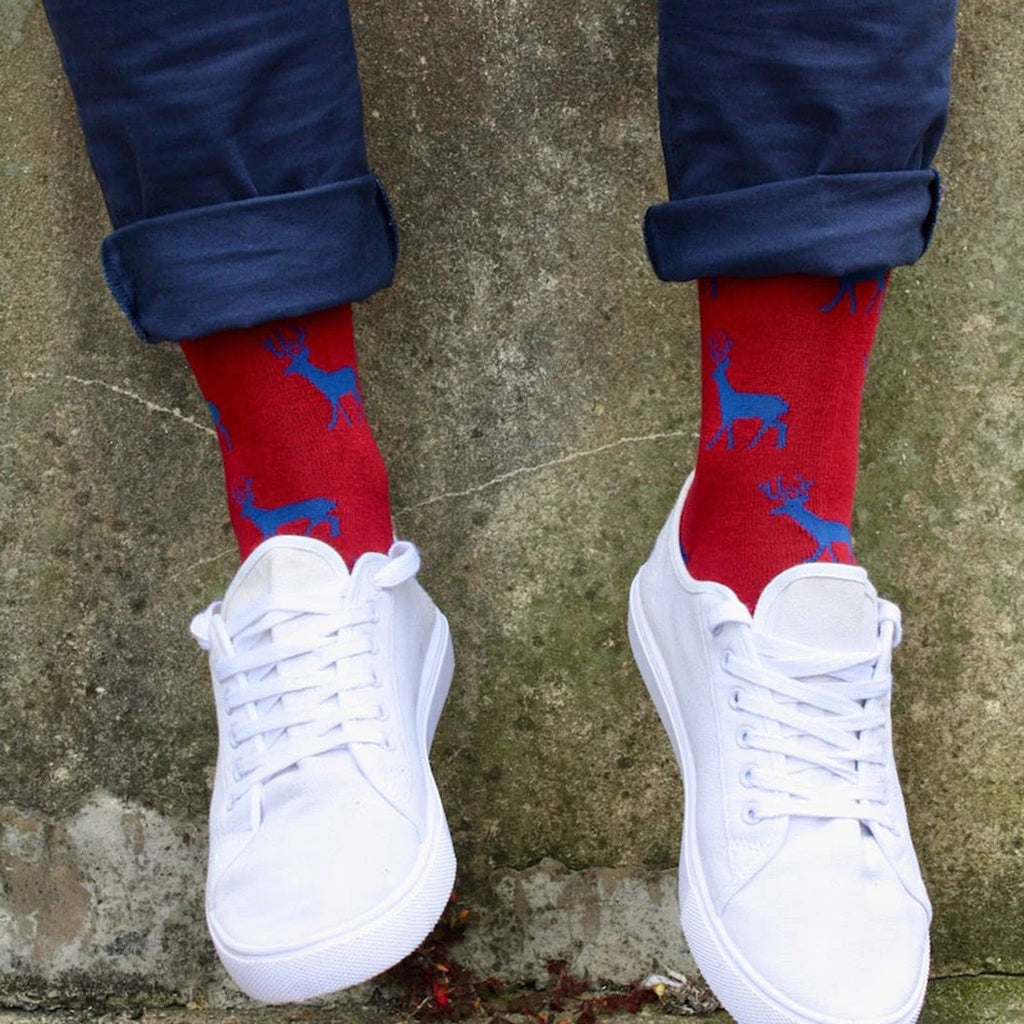 Swole Panda Red Stag Bamboo Socks