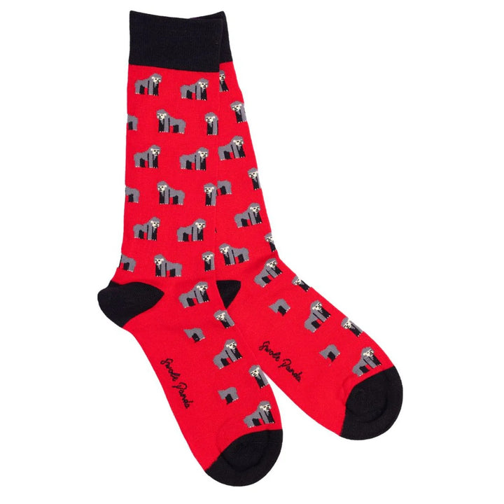 Swole Panda Red Gorilla Bamboo Socks