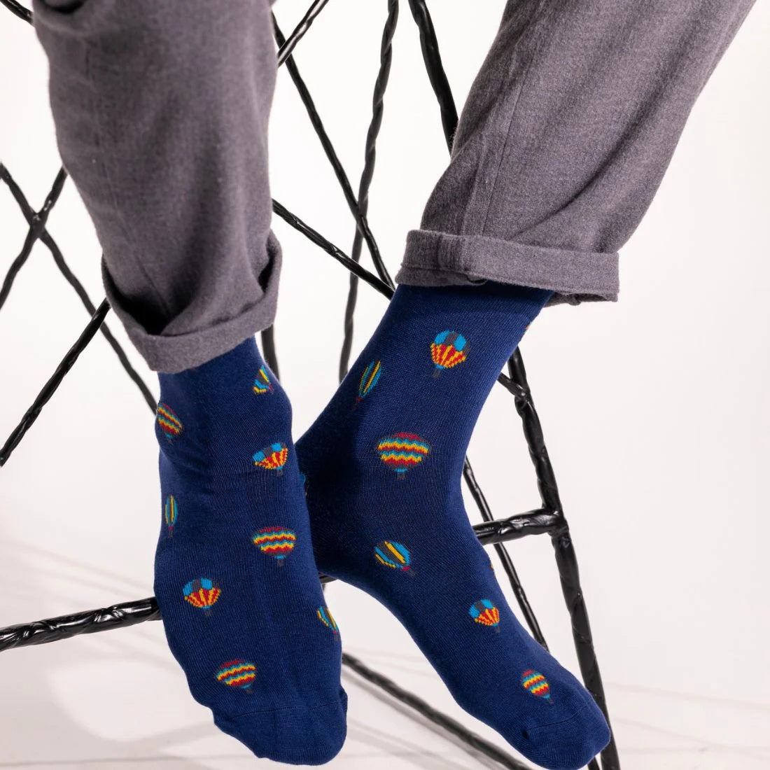 Swole Panda Hot Air Balloon Bamboo Socks