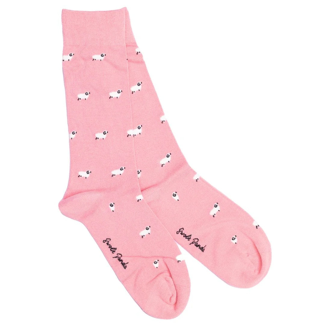 Swole Panda Sheep Bamboo Socks - Pink
