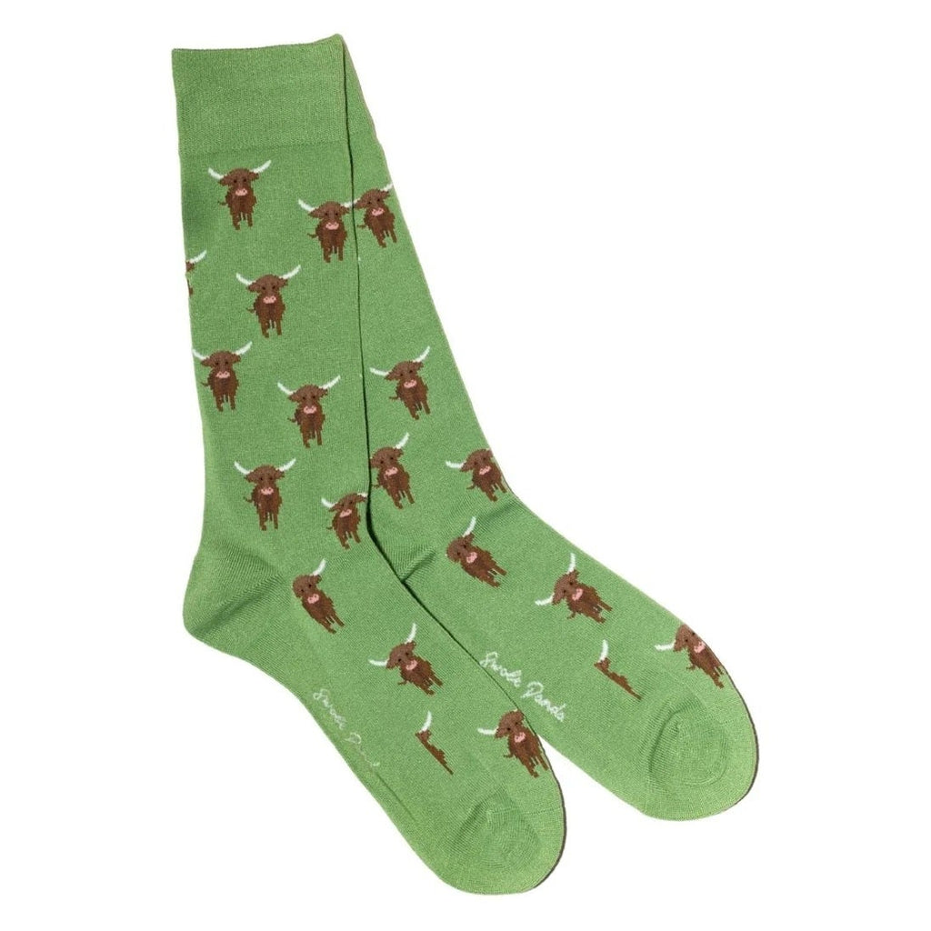 Swole Panda Highland Cow Bamboo Socks