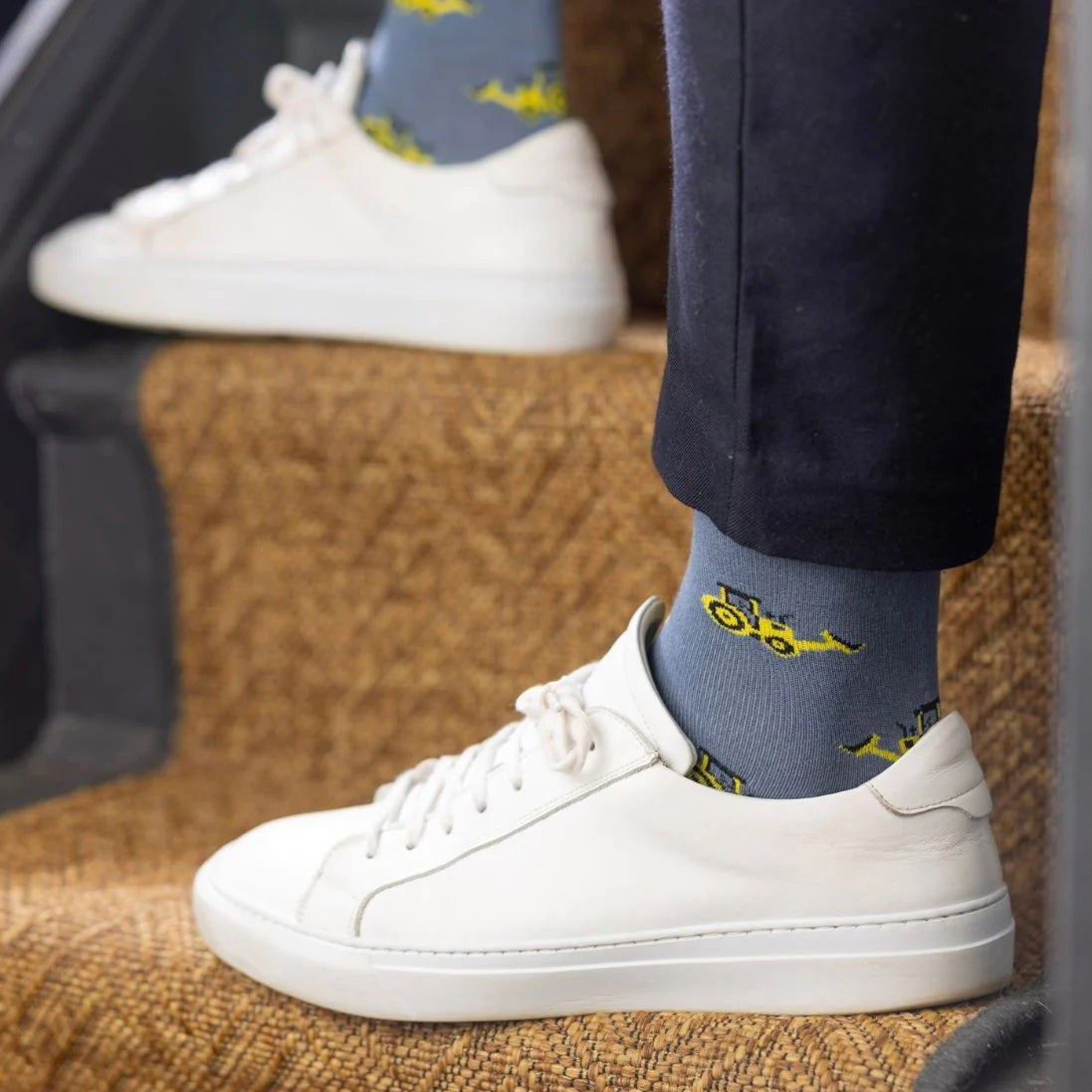 Swole Panda Yellow Digger Bamboo Socks