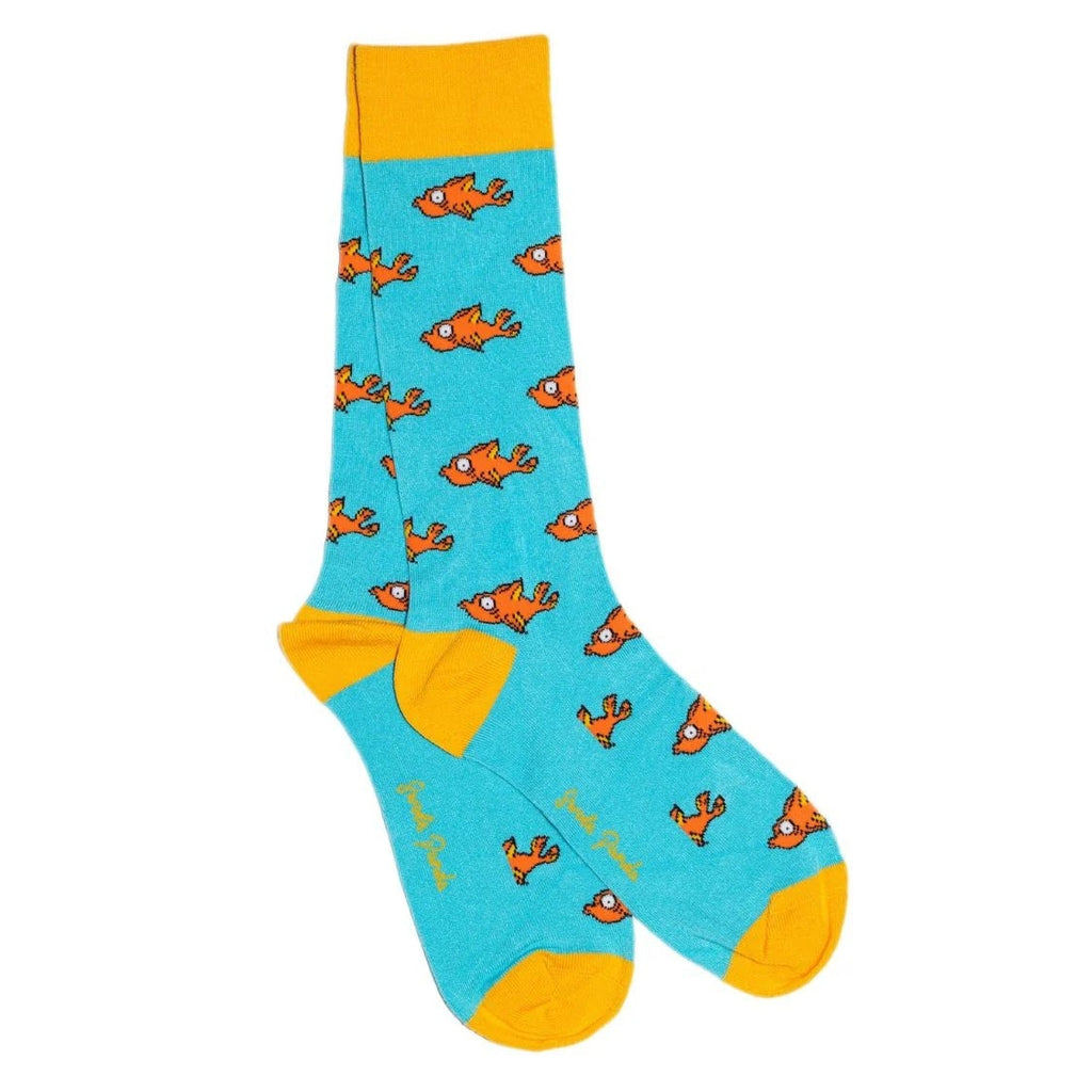 Swole Panda Guppy Fish Bamboo Socks