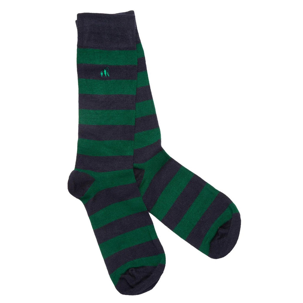 Swole Panda Bar Stripe Bamboo Socks