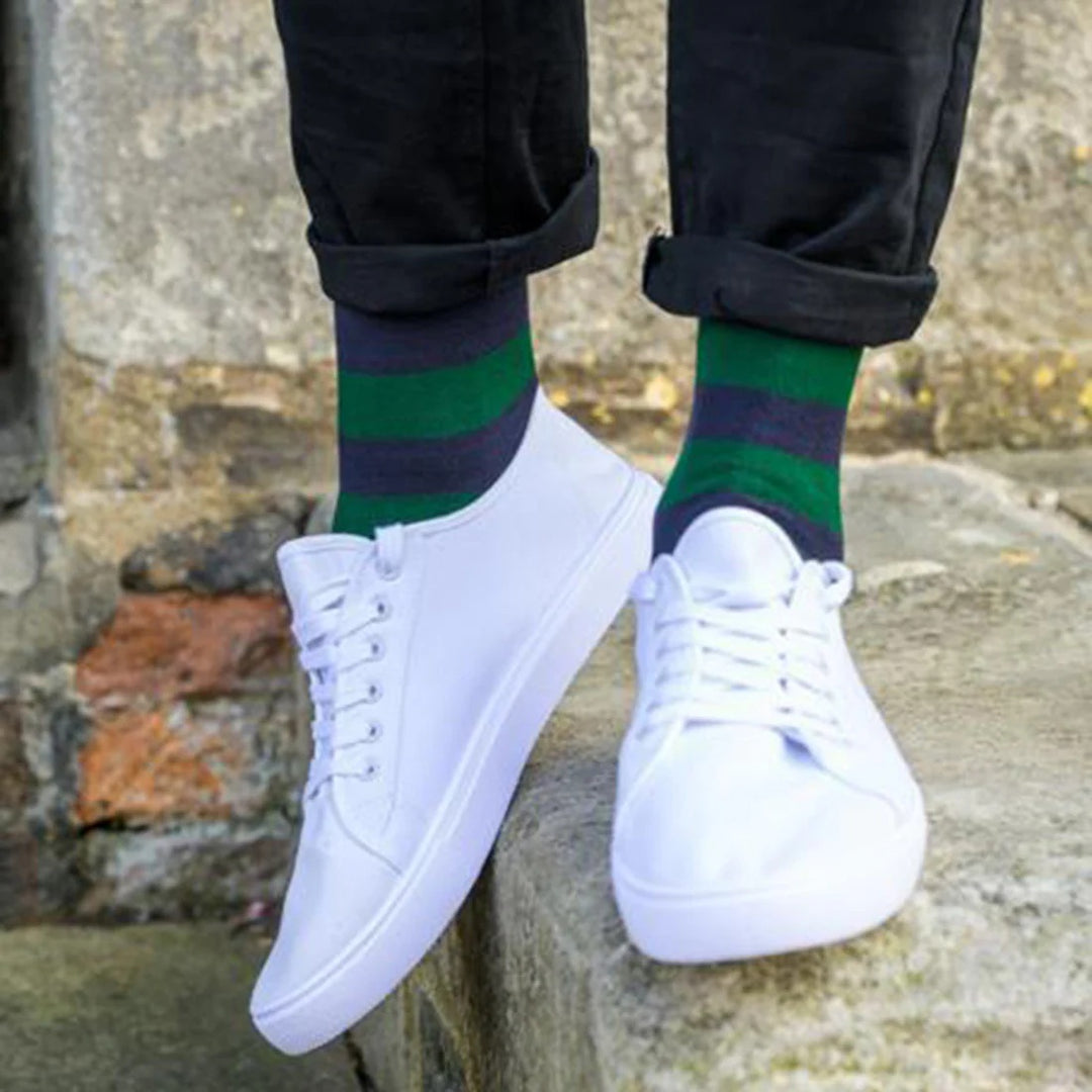 Swole Panda Bar Stripe Bamboo Socks