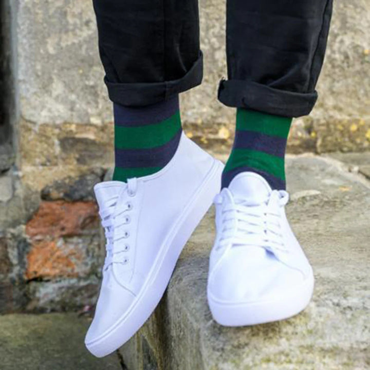 Swole Panda Bar Stripe Bamboo Socks