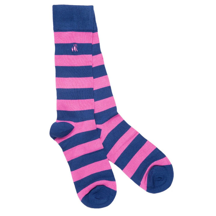 Swole Panda Bar Stripe Bamboo Socks