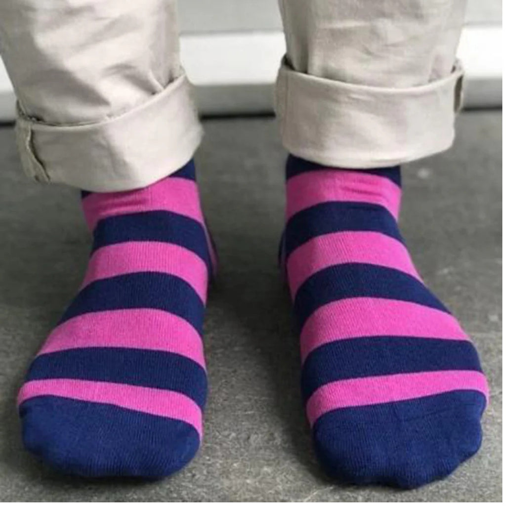 Swole Panda Bar Stripe Bamboo Socks