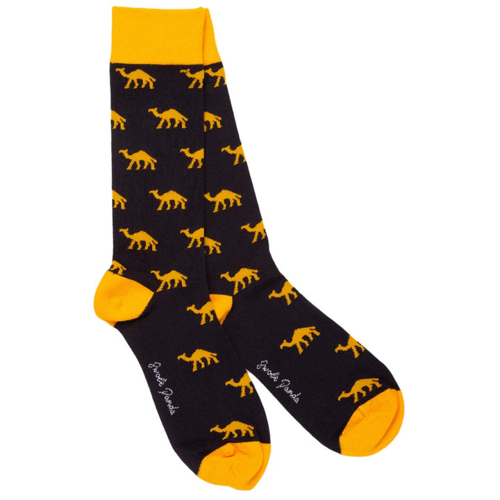 Swole Panda Camel Bamboo Socks