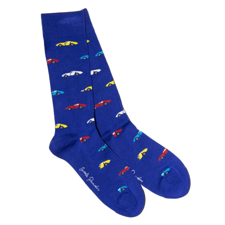 Swole Panda Blue Classic Car Bamboo Socks