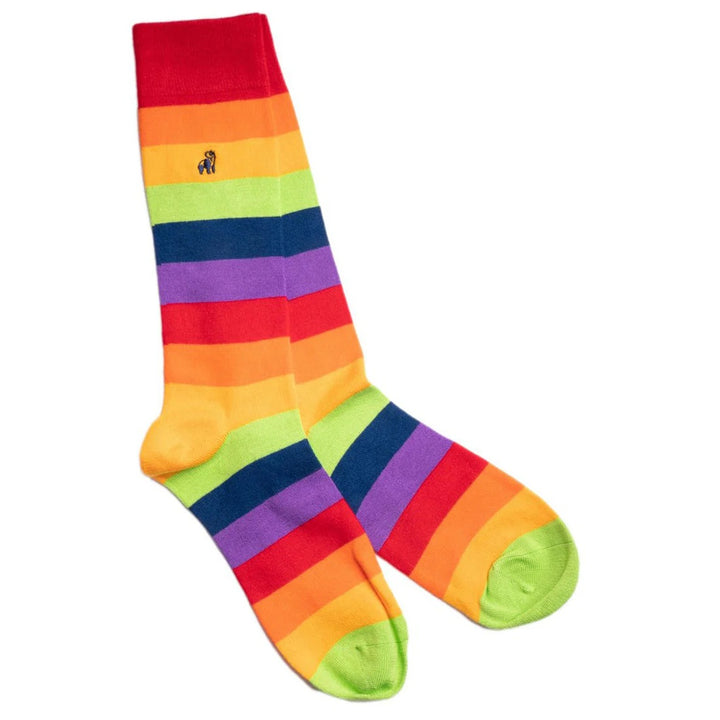 Swole Panda Striped Bamboo Socks