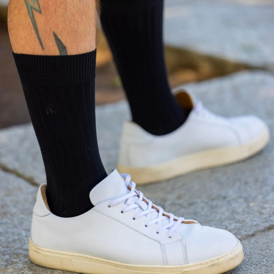 Swole Panda Plain Ribbed socks