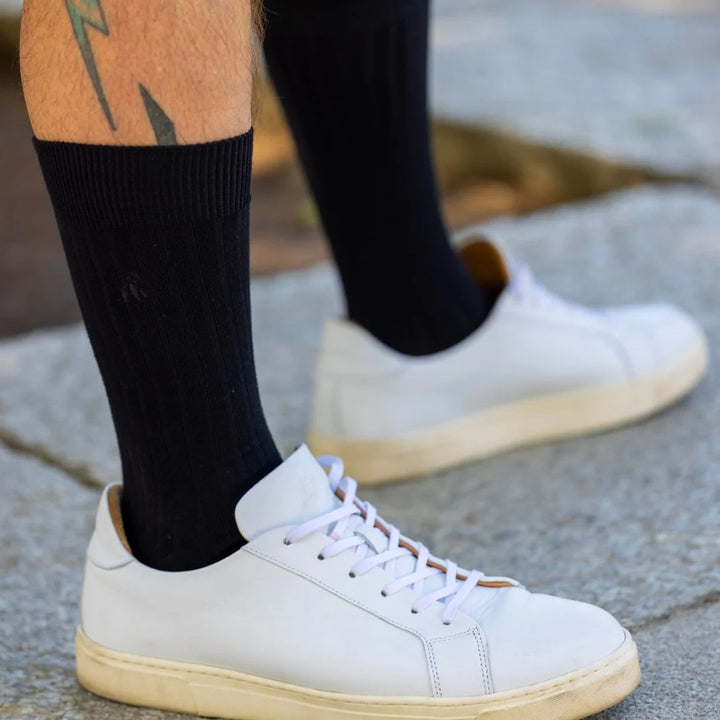 Swole Panda Plain Ribbed socks