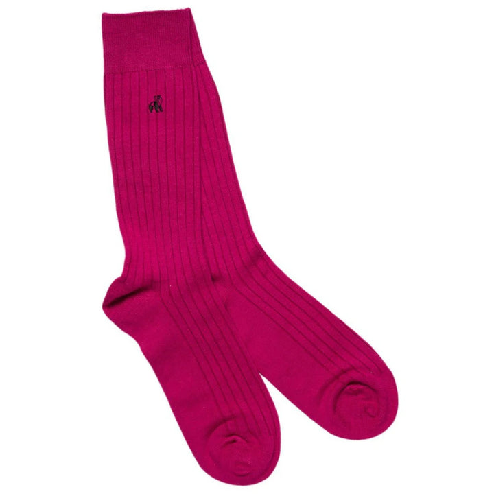 Swole Panda Plain Ribbed socks
