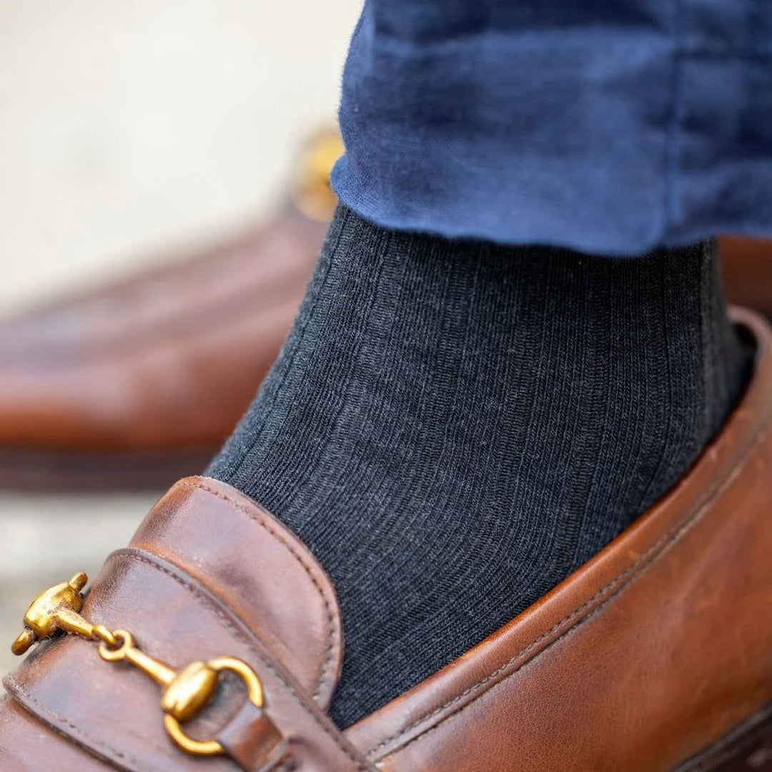 Swole Panda Plain Ribbed socks