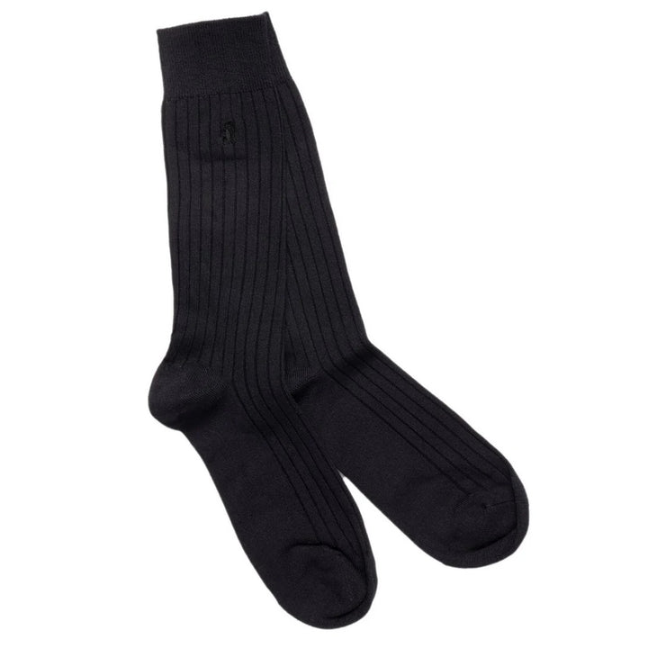Swole Panda Plain Ribbed socks