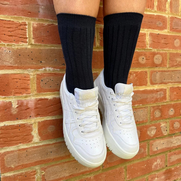 Swole Panda Plain Ribbed socks