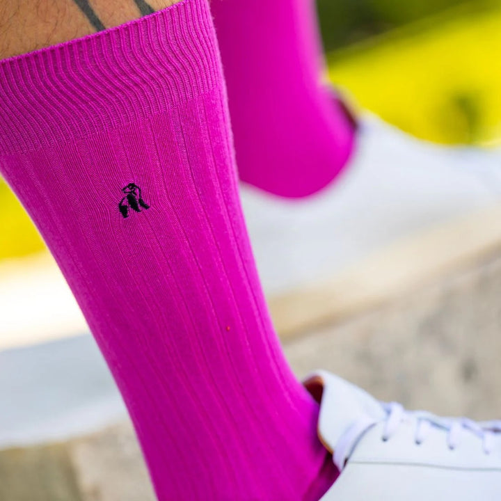 Swole Panda Plain Ribbed socks