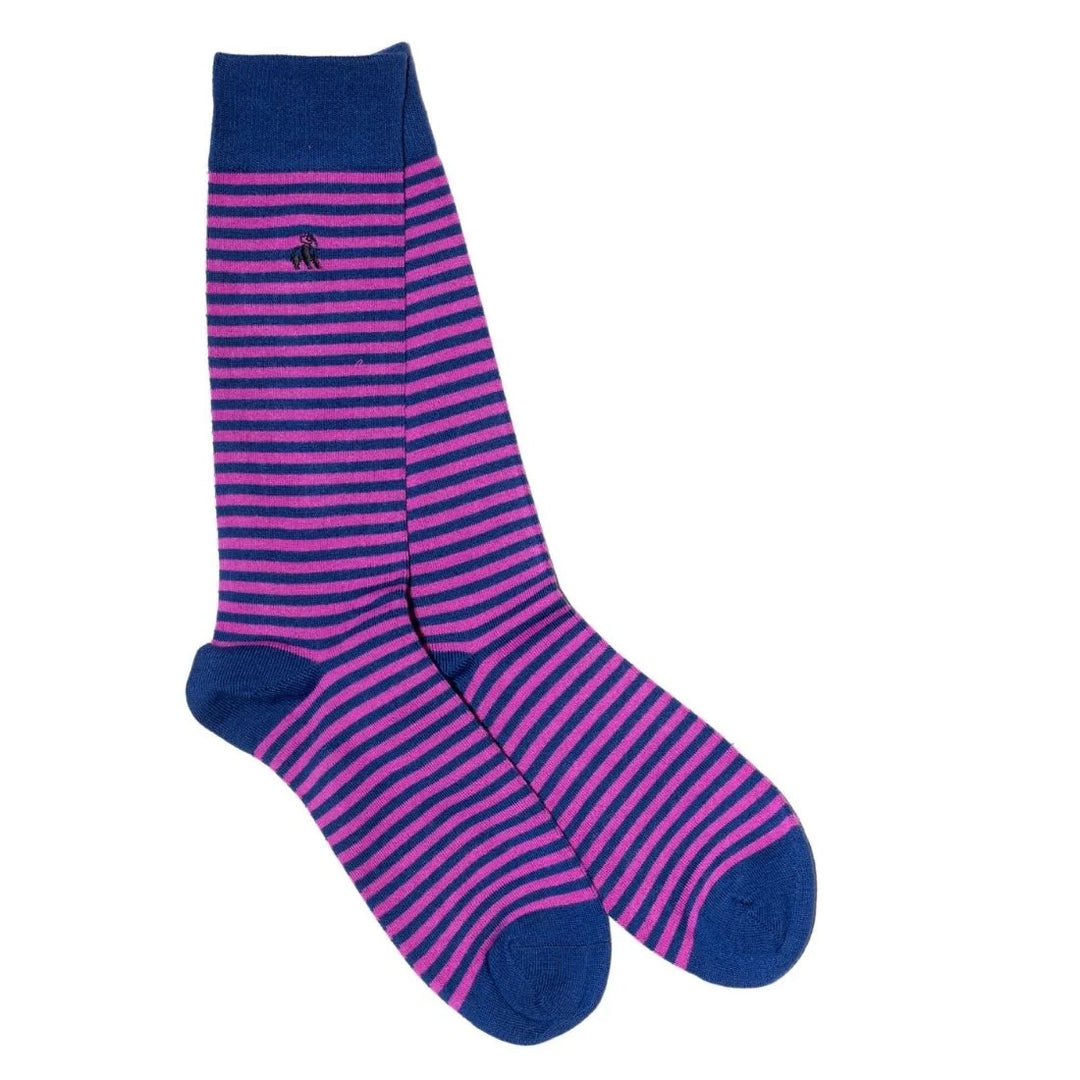 Swole Panda Striped Bamboo Socks