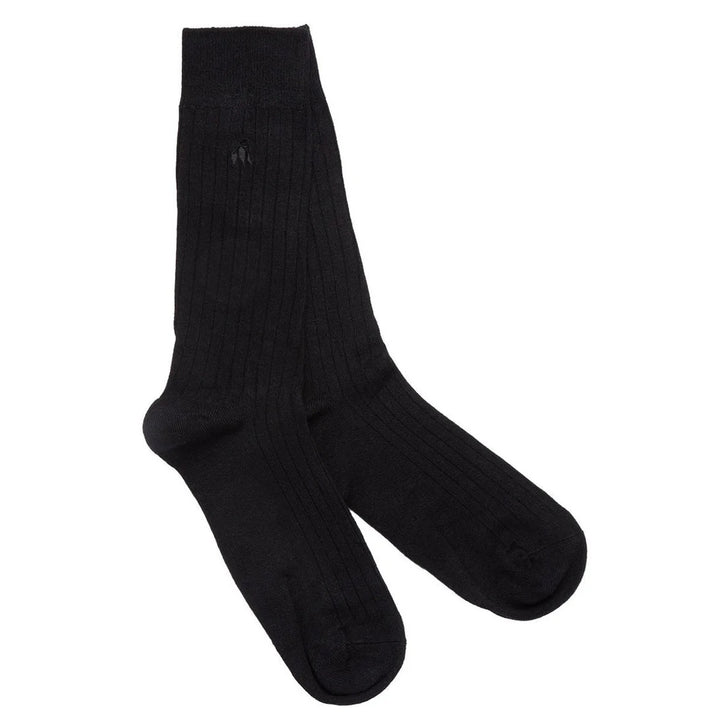 Swole Panda Plain Ribbed socks