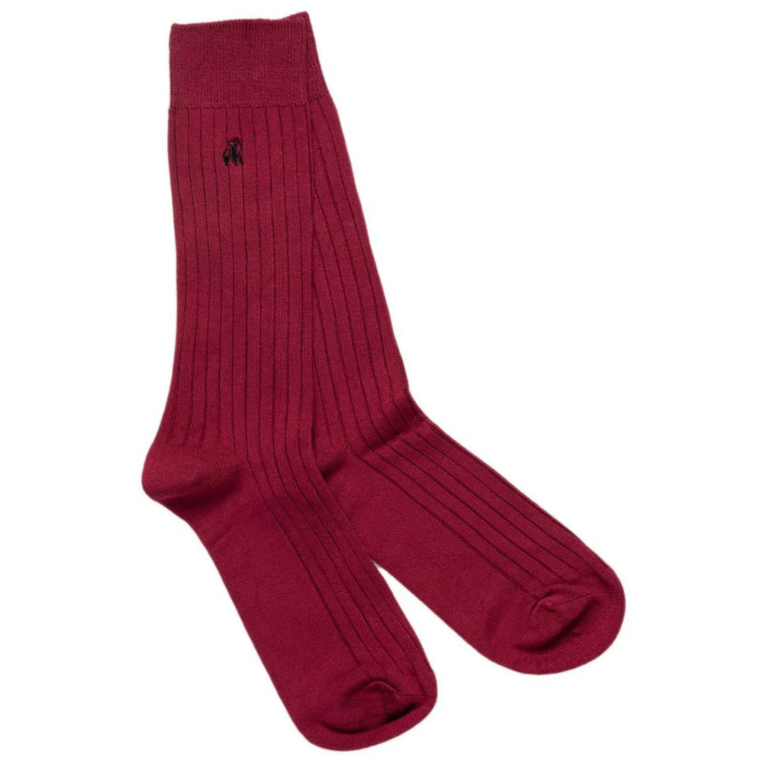 Swole Panda Plain Ribbed socks